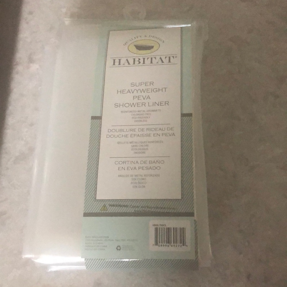 - Clear super heavyweight shower liner